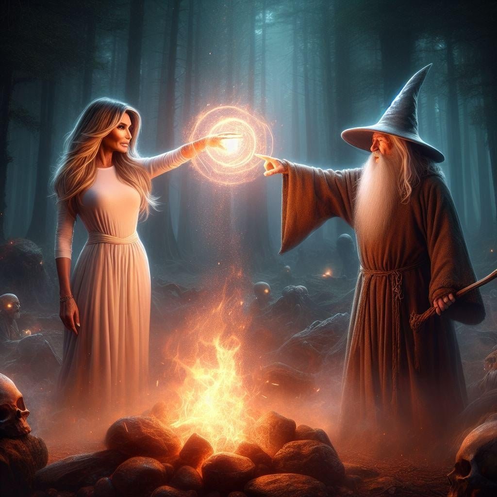 Battle of Gandalf vs Melina in Elden Ring