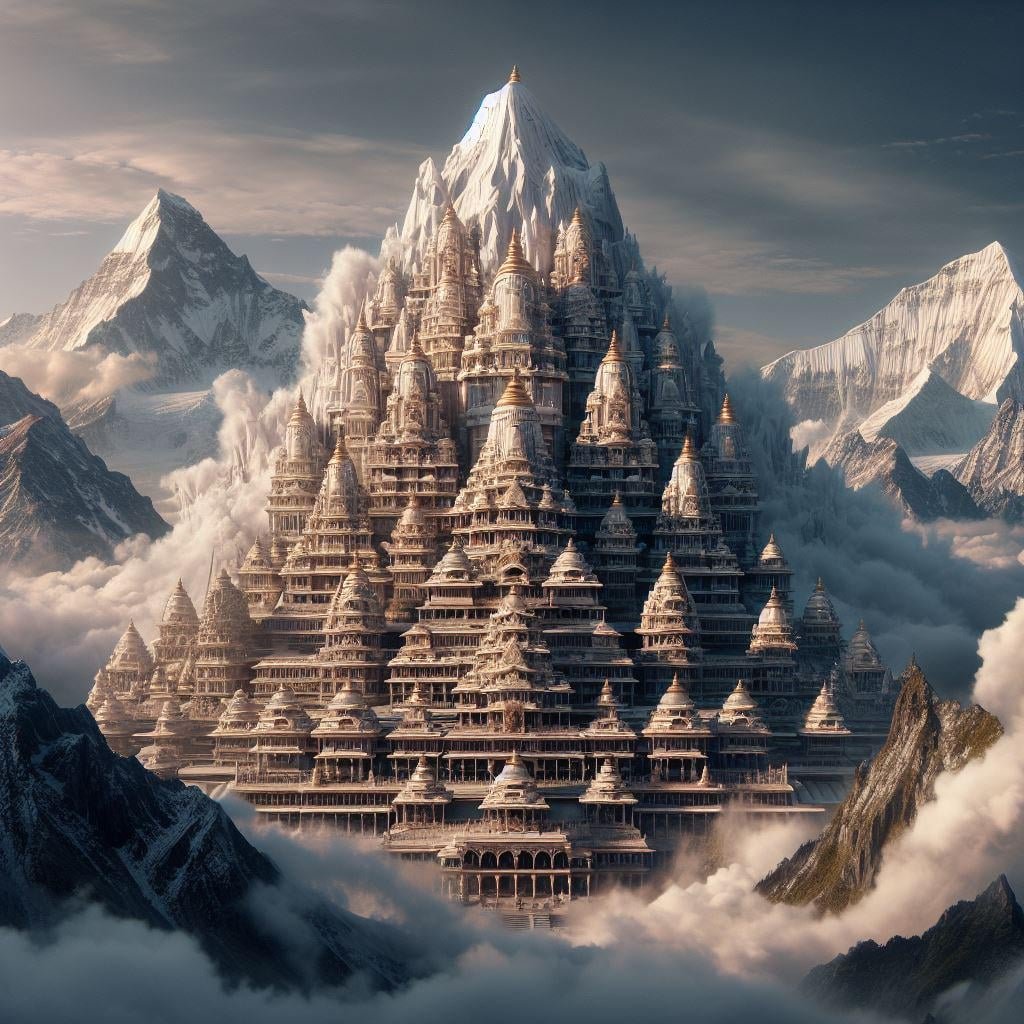 What if a huge Hindu temple in the Himalayas?