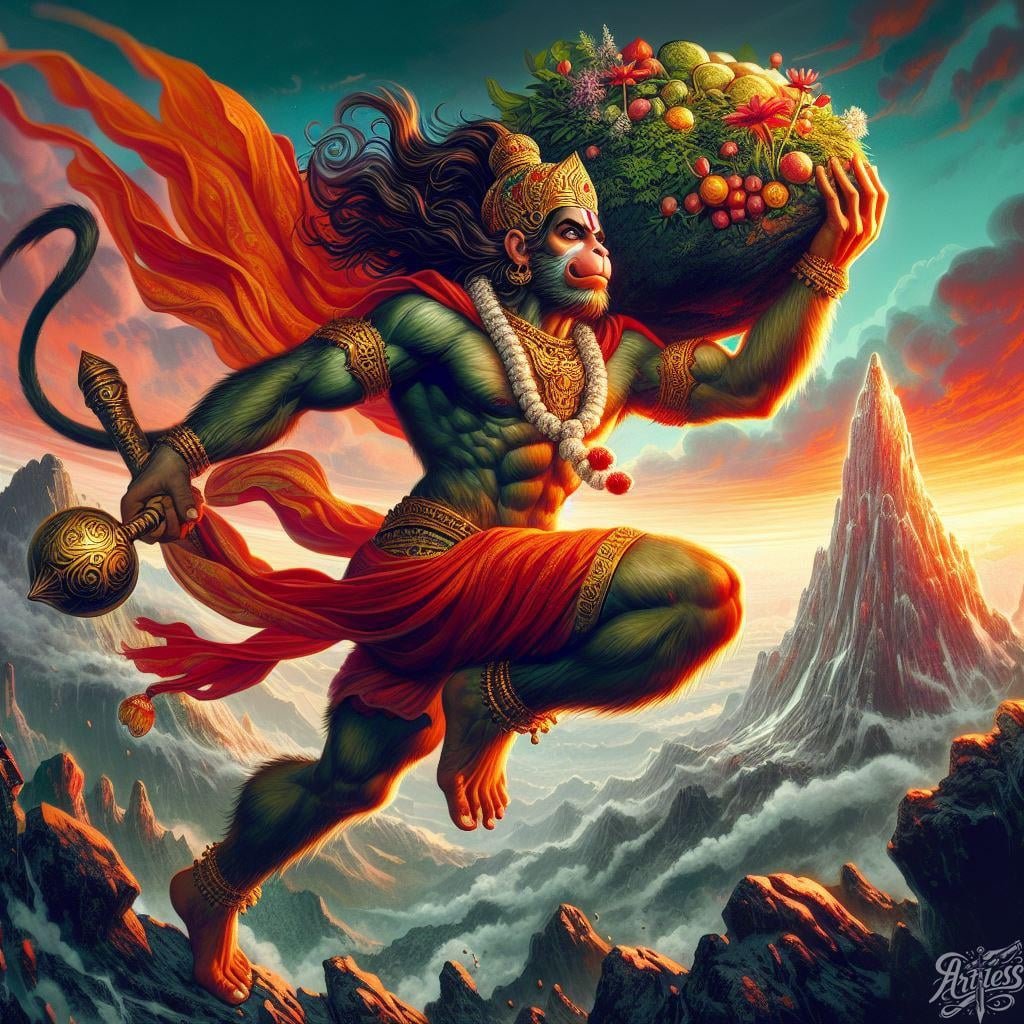 Hanuman brings back Sanjivan, saves Lakhan